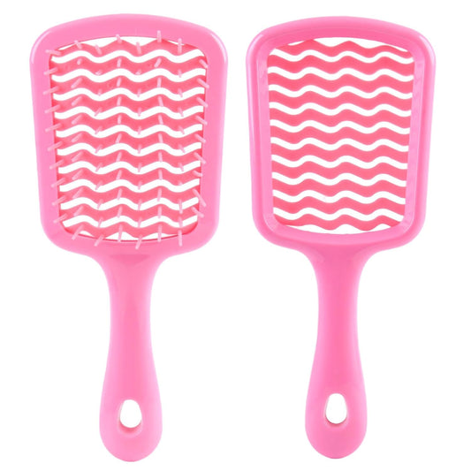 5 Pc Hair Brush Kit with Detangling Brush & Spray Bottle, 3 Soft-Bristle Hairbrushes for Girls, for Wet/Dry Hair, Adults and Children (pink)