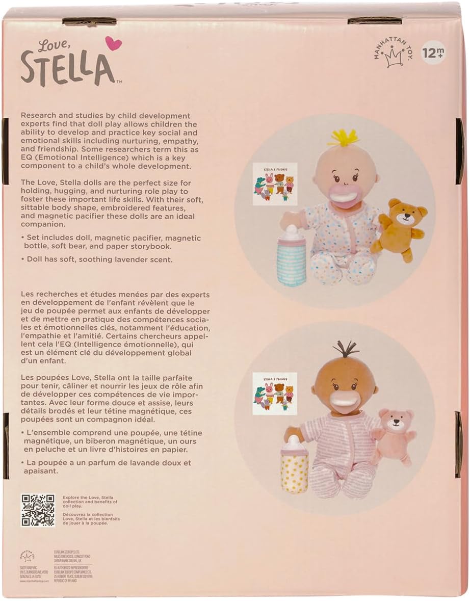 Manhattan Toy Wee Baby Stella Sleepy Time Scents Soft Doll Set, 12",Peach