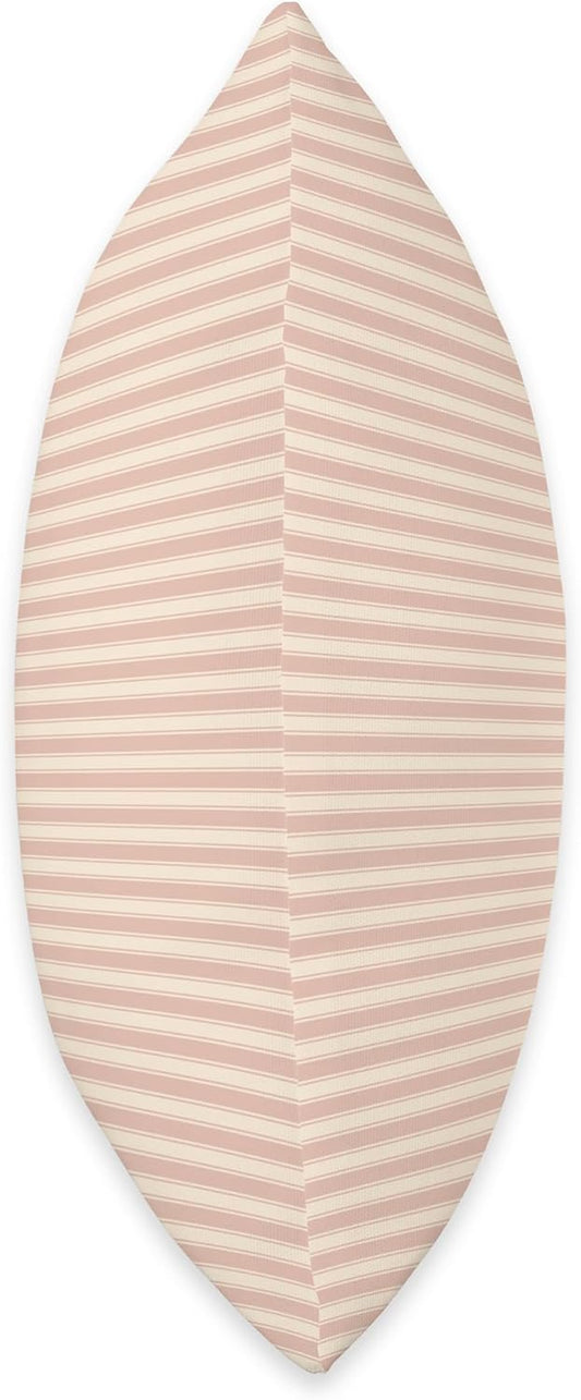 Cute Pastel Coral Peach Minimal Horizontal Striped Pattern Throw Pillow