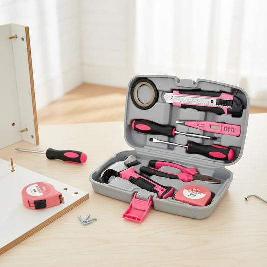 Manual Hand Tool Set Pink Chrome Vanadium Steel Household Furniture Assembly
