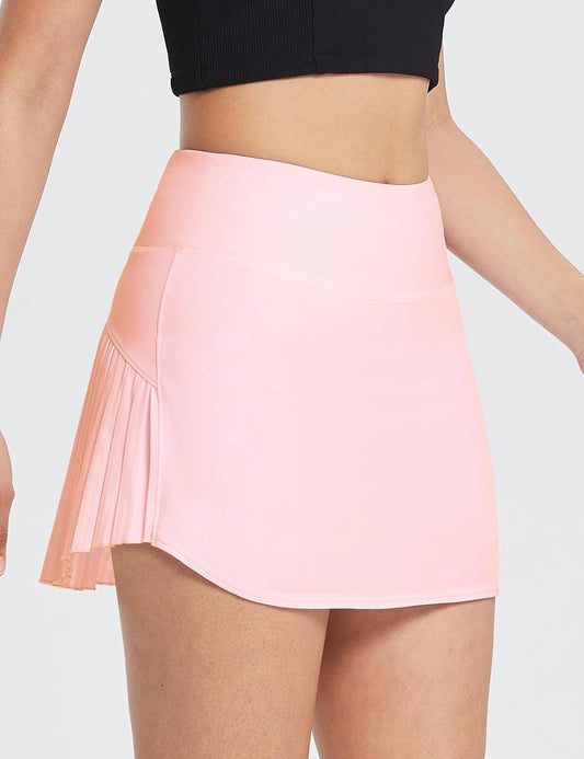 baleaf Women's Pleated Tennis Skirt Golf Skorts for Woman High Waisted Lightweight Athletic Shorts Pockets