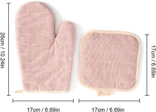 Oven Glove mat Two-piece Set Thickened for Cooking/Baking/Grilling
