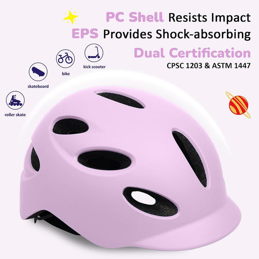 Kids/Youth Bike Helmet for Boys Girls and Teens, Adjustable and Multi-Sport for Bicycle, Kick Scooter, Skateboard, Roller/Inline Skate