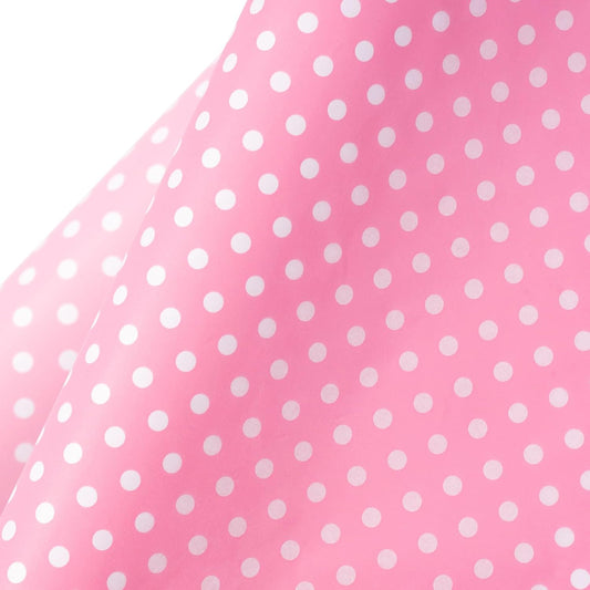 WRAPAHOLIC Polka Dots Wrapping Tissue Paper - 30 Sheets 14 x 20 Inch Pink Polka Dots Tissue Paper Bulk for Birthday, Christmas, Wedding, Baby Shower, Art Craft, Party Favor