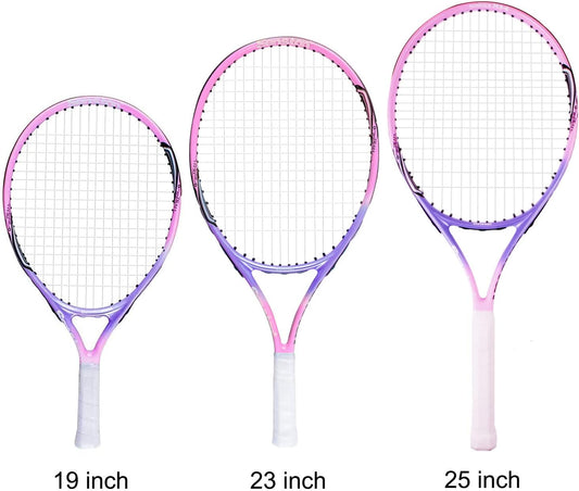 Senston 19" 23" 25" Kids Junior Tennis Racquet for Kids Children Boys Girls Tennis Rackets with Racket Cover