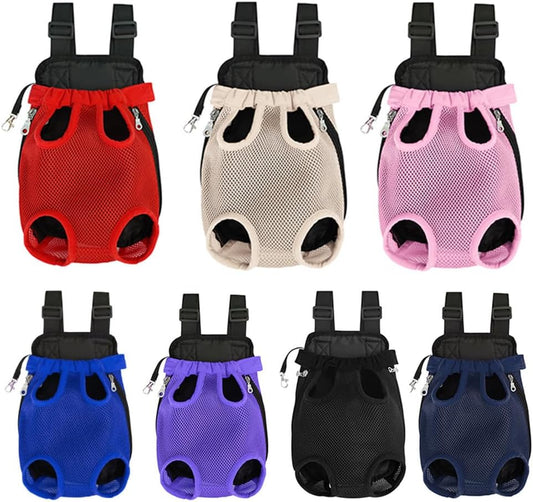 Pet Carrier Backpack - Adjustable Pet Front Cat Dog Carrier Backpack Travel Bag,Legs Out,Easy-Fit for Traveling Hiking Camping for Small Medium Dogs Cats Puppies. (Pink, Medium)