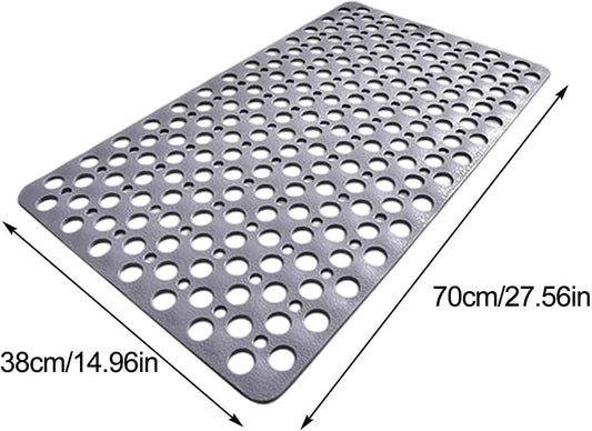 Bath Mats, 28 X 15 Inches Non Slip Easy Clean Large Machine Washable Shower Mats with Suction Cups and Drain Holes,Durable Pink Bath Mat for Inside Shower Floor,Home,Bathroom,Bathtub