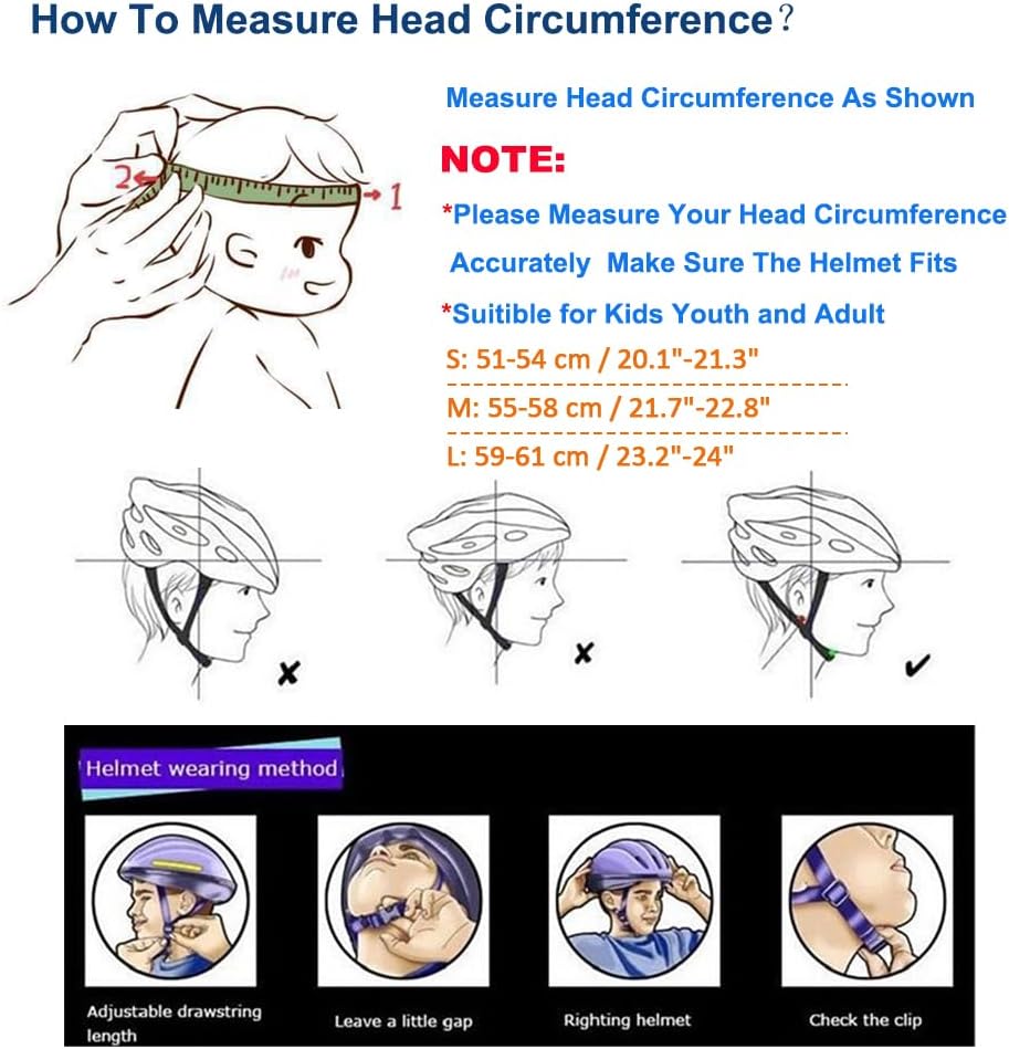 Skateboard Bike Helmet for Adults Women Men Youth Kids (2-3-5-8-14+ Years Boys Girls) - Lightweight Multi-Sport Adjustable Helmets for Bicycle Skateboard Scooter Skate Cycling
