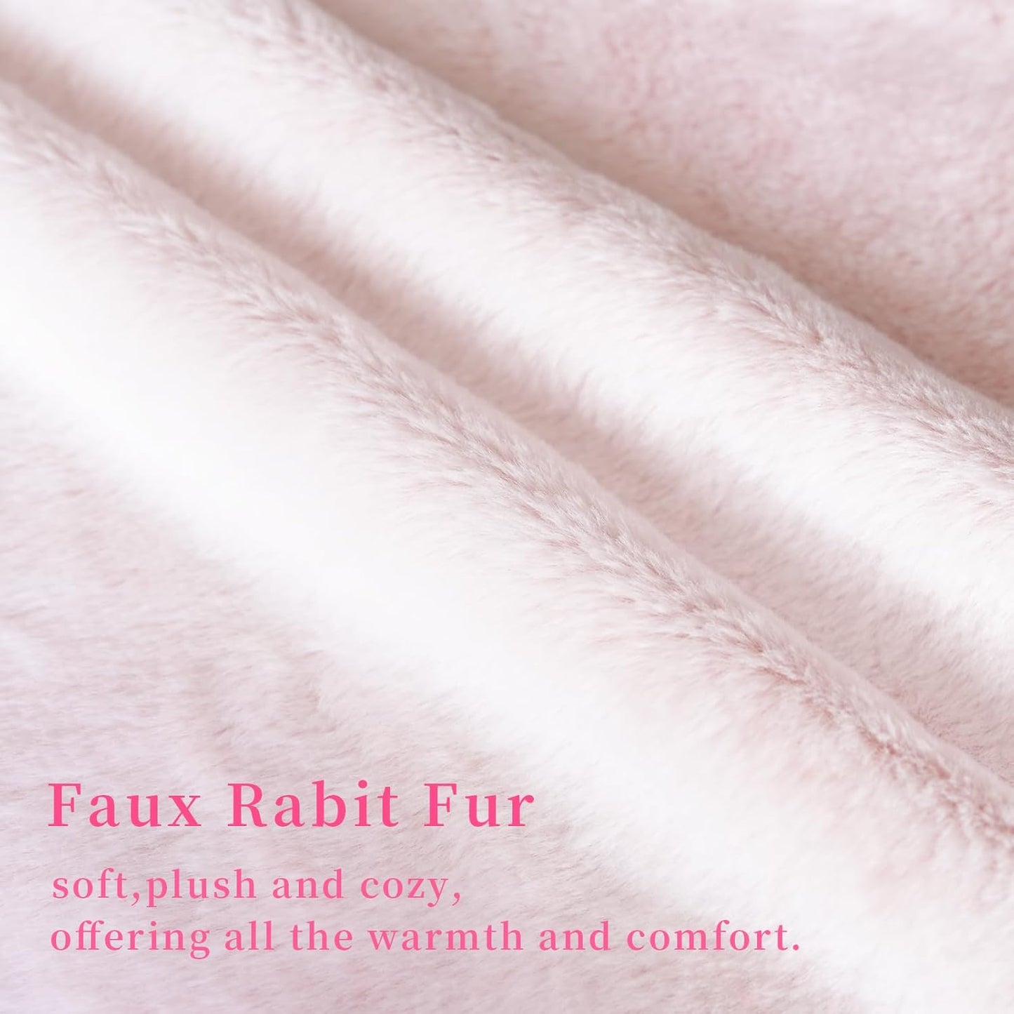 ZYFZCLBL Faux Fur Cushion Cover, Decorative Pillow Cover Luxury Soft Cozy Fluffy Pillow Covers for Bed/Couch, Square Solid Cushion Pillowcase Pack of 2, 20" x 20" Inch, Pink