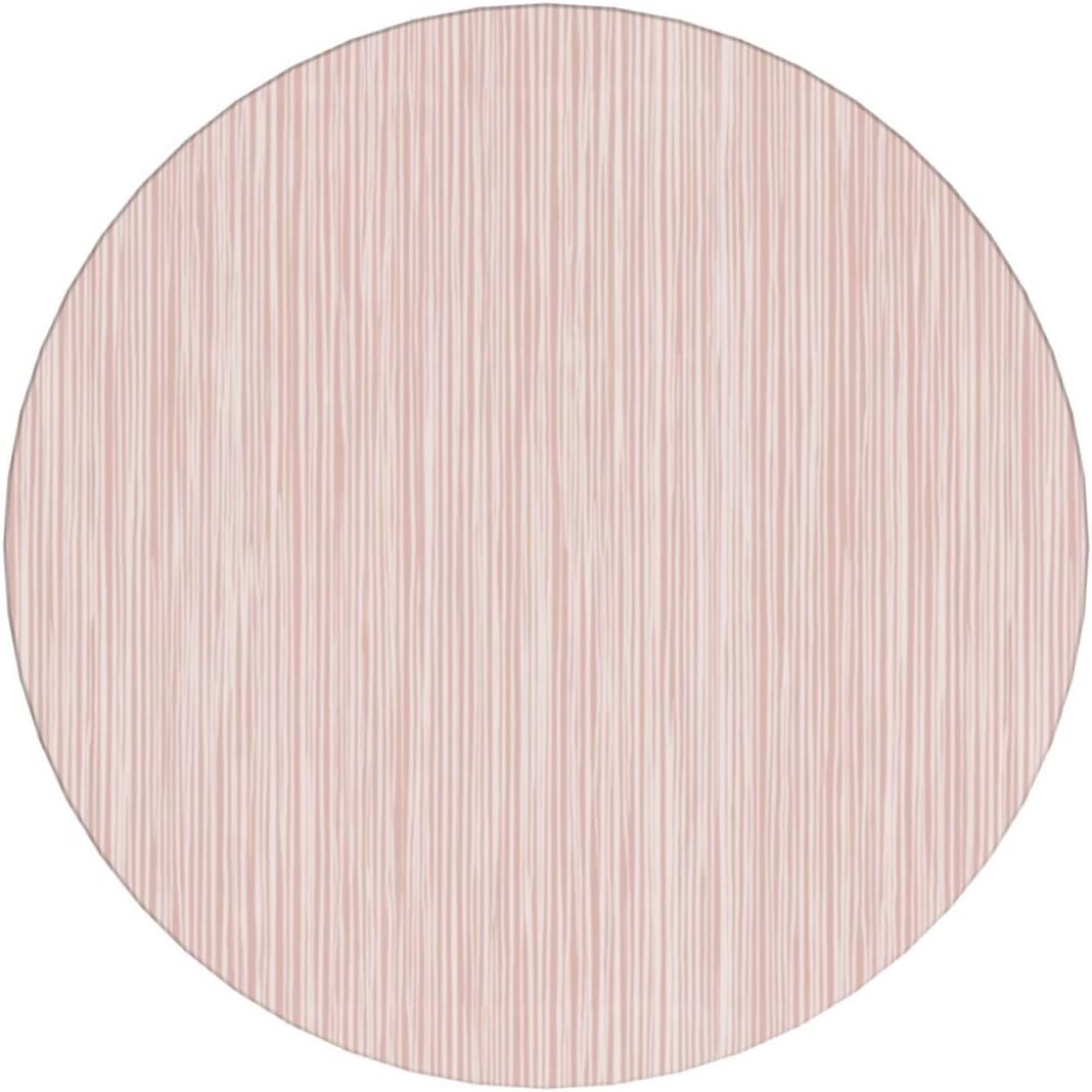 Light Pink Pastel Pattern Subtle Vertical Stripes Ceramic Coasters with Holder Set of 6 Coffee Cup Drink Coasters
