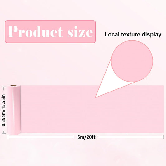 Pink Bulletin Board Roll Pastel Pink Reusable Waterproof Erasable Bulletin Board Poster Non-Woven Fabric Bulletin Board Background for Mother's Day Classroom Decor Wrapping Paper Crafts 15.55" x20ft