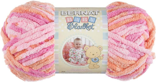 BERNAT Baby Blanket Yarn, 3.5oz, 6-PACK (Peachy)