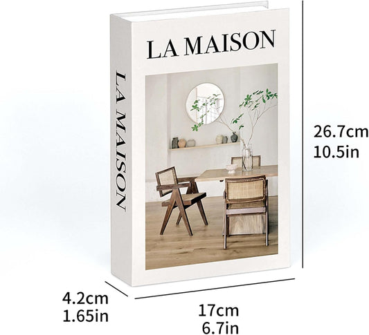 Decorative Faux Books Set Hardcover Decorative Book Storage Boxes with Hidden Storage for Coffee Table Bookshelf Office Desk Living Room Modern Aesthetic Stacked Display (FH38 Pink Floral)