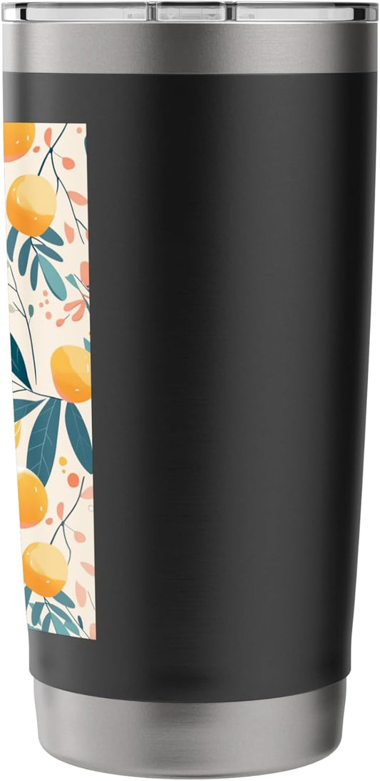 Pattern Art Peach Fruit Minimalist Stainless Steel Insulated Tumbler