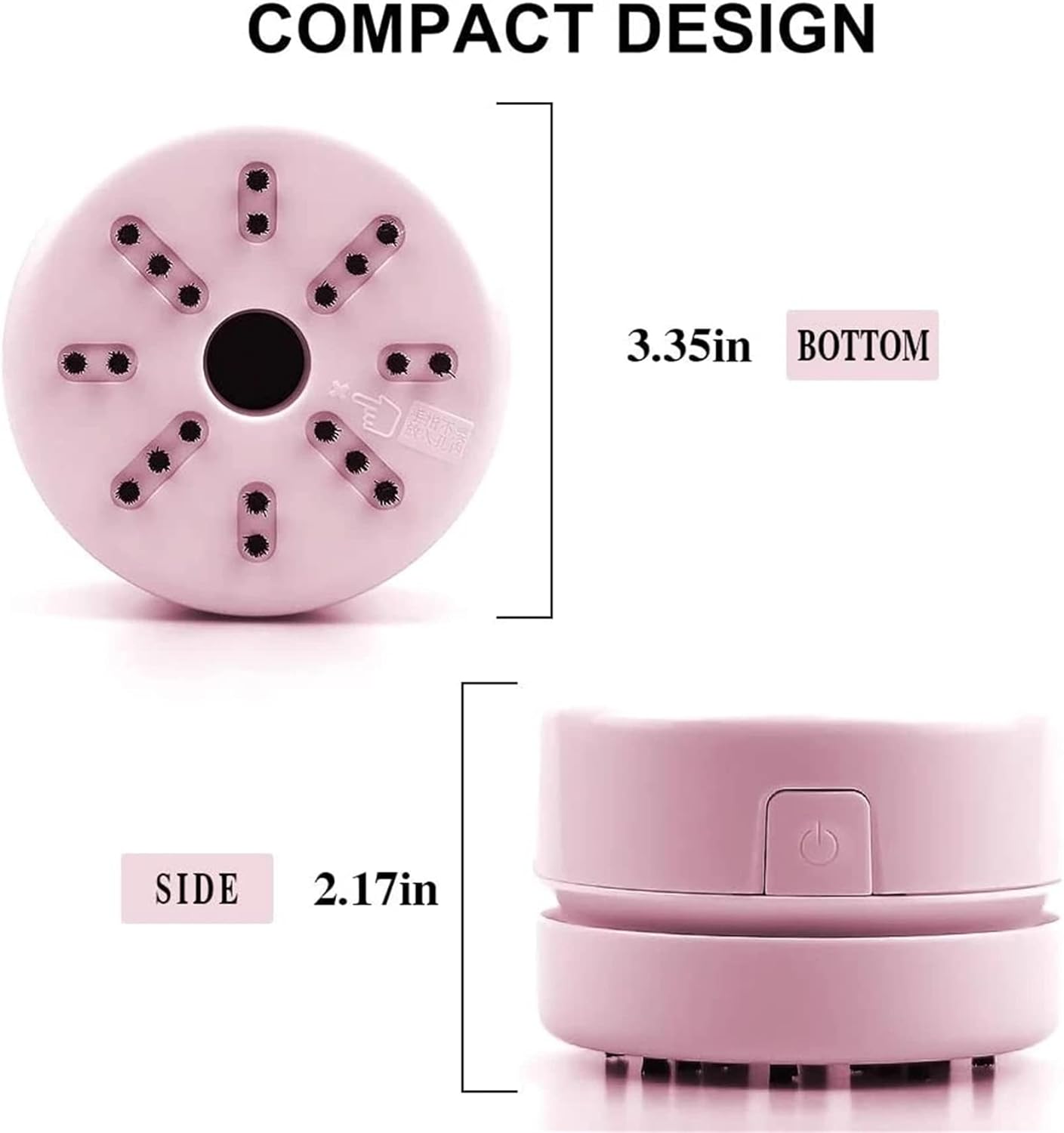 Huacan Diamond Painting Accessories Vacuum Cleaner Mini Desktop Sweeper Organizer Stray Drill Clean Diamond Art,Pink