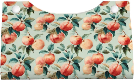 Fruits Peach (1) for Long Tissue Box Cover, Pu Leather Rectangular Tissue Holder for Bathroom, Desk, Home Decor
