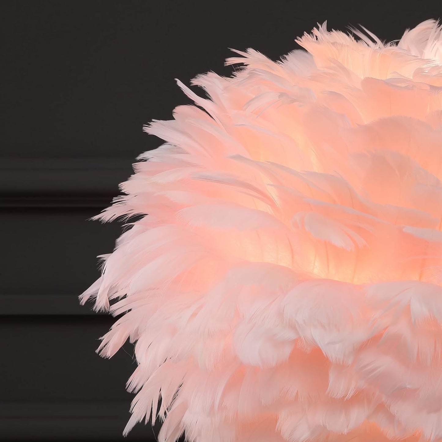 Pink Feather Lamp Tripod Lamp for for Girls Bedrooms Living Room Aesthetic Decor Desk Lamp Unique Bedside Lamps Gold Large Table Lamp (Tripod-Pink)