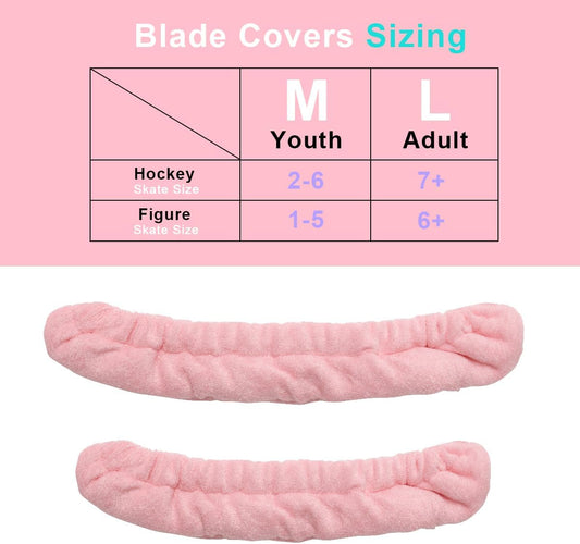 Coolrunner Ice Skate Blade Covers, Sports Blade Cover Skate Blade Protector for Hockey Skates, Figure Skates and Ice Skates, Black