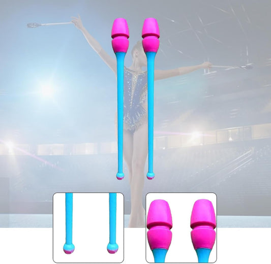 2 Pieces Rhytmic Gymnastics, 17.91inch Easy to Control Portable Lightweight Exercise Pole Dance Props for Performance