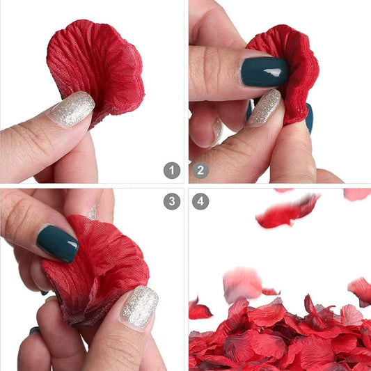 LZXD 1000 Pieces Light Pink Artificial Silk Rose Petals Flower Decoration Wedding Party Color Light Pink