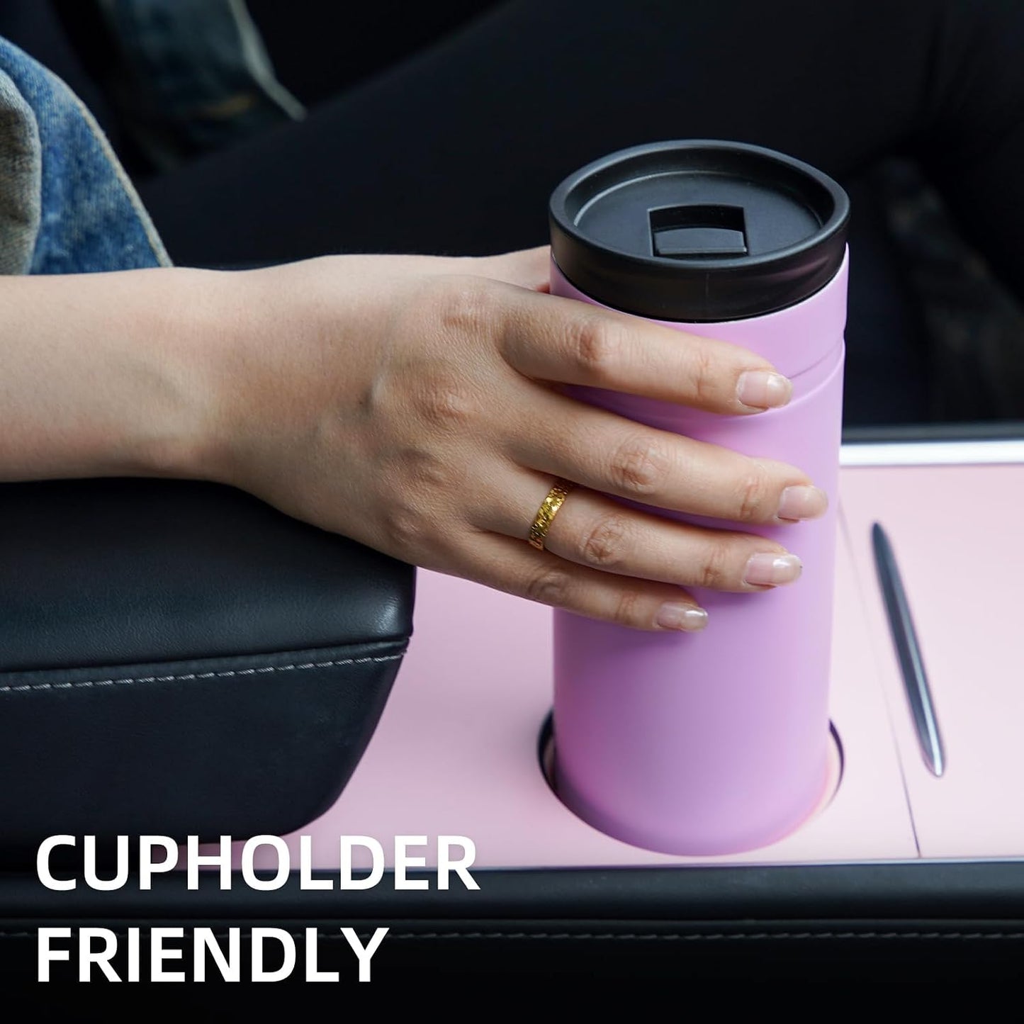 BJPKPK Insulated Water Bottle with 2 Lids,20 oz Double Wall Stainless Steel Vacuum Tumbler Travel Coffee Mug,Wide Mouth Thermal Cup,Light Pink