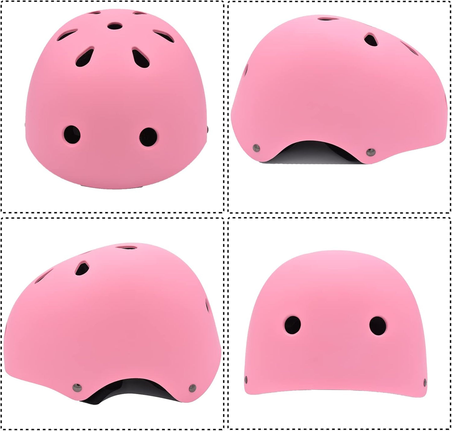 Kids Helmet Set with Knee Pads Elbow Pads Wrist Guards,Adjustable Helmet for Toddler Kids&Youth,3~14yrs Girl Boy Kids Protective Gear Set for Roller Skate Scooter Inline skatings Longboard