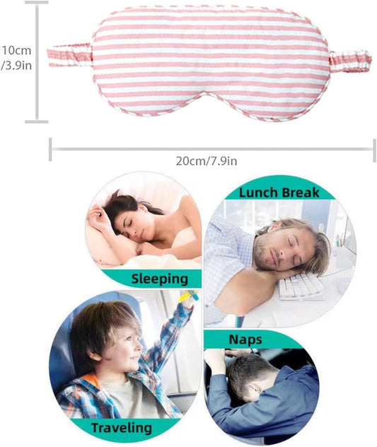 HBHLFZ Sleep Mask 2 Pack - Bamboo Viscose Fiber Sleeping Eye Mask - with Elastic Band/Headband - Comfort Sleeping Shade - for Nighttime Sleeping, Traveling & Napping(Pink,Green)