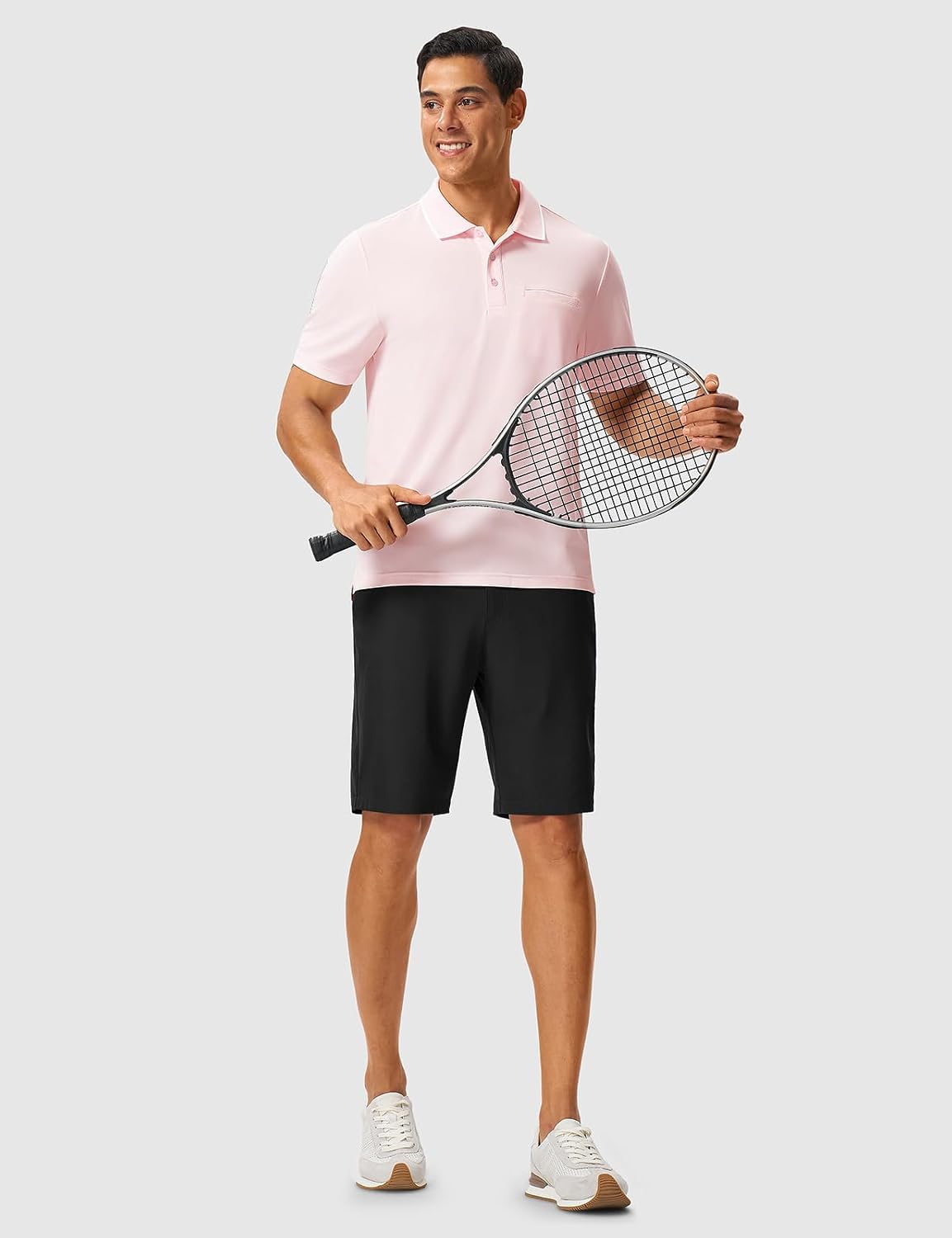 Rdruko Men's Polo Shirts with Pocket Short Sleeve Dry Fit Collared Golf Tennis T Shirts
