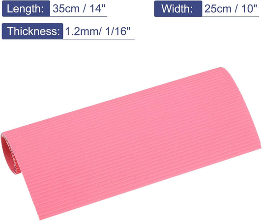 MECCANIXITY Corrugated Paper Sheets 5pcs 14inch x 10inch x 1/16inch Peach Color Cardboard for DIY Craft