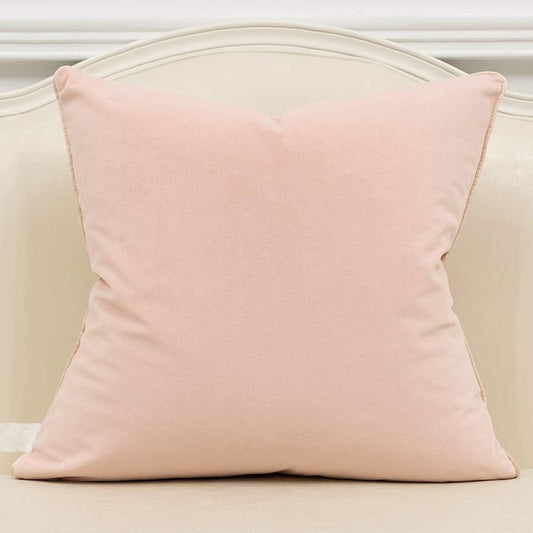 Avigers 18 x 18 Inches Pink White Gold Leather Striped Patchwork Velvet Cushion Case Luxury Modern Throw Pillow Cover Decorative Pillow for Couch Living Room Bedroom Car