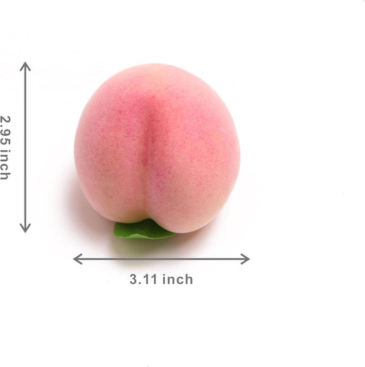 Caihao 9PCS Fake Red Peach Fruit Realistic Foam Peach Fruit is Suitable for Store Decoration, Flower Arrangement, Fruit Bowls, Shops, Cabinets, Photography Props and Other Home Decorations.