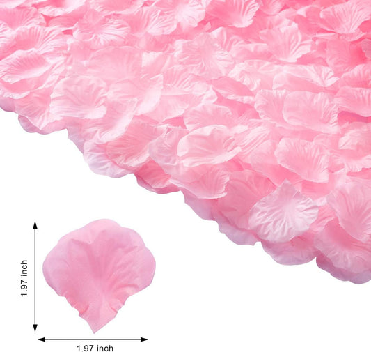 3000 PCS Pink Artificial Silk Rose Petals for Romantic Night, Wedding, Party, Anniversary Flower Decorations