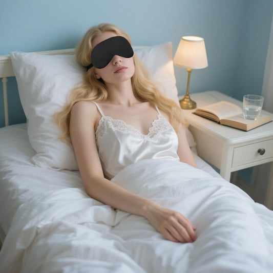 2 PCS Black Pink Satin Sleep Masks, Adjustable Silk Eye Mask for Sleeping, Eye Sleep Shade Cover, Blind Folds Soft Breathable Blindfold for Play Party Games Airplane Travel Essentials Cover Gifts