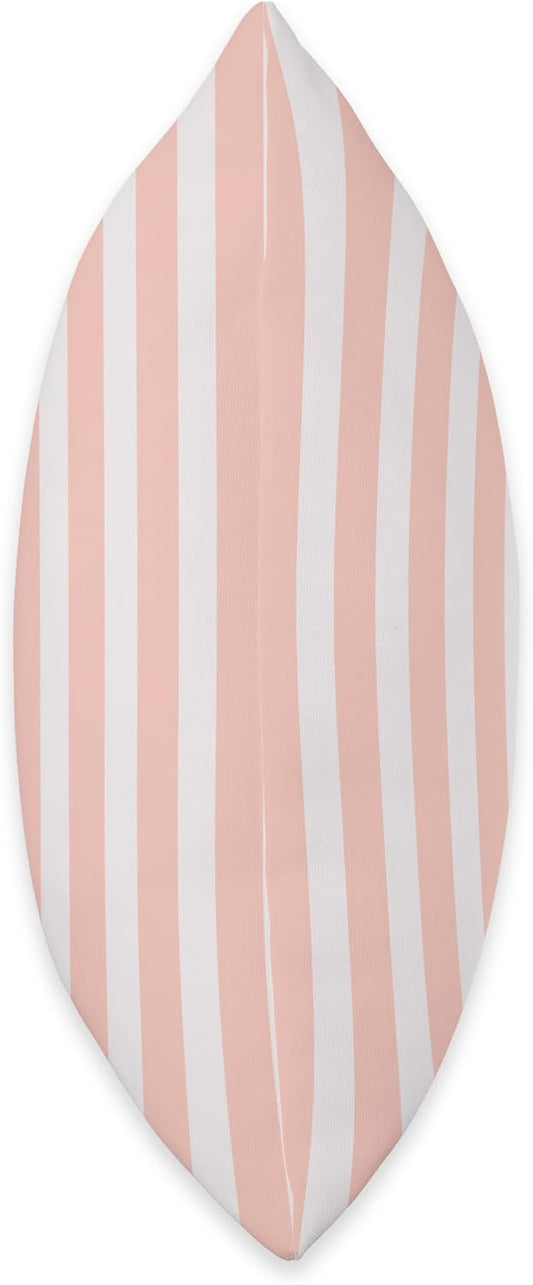 Cute Pastel Peach Pink Striped Pattern Minimalist Throw Pillow