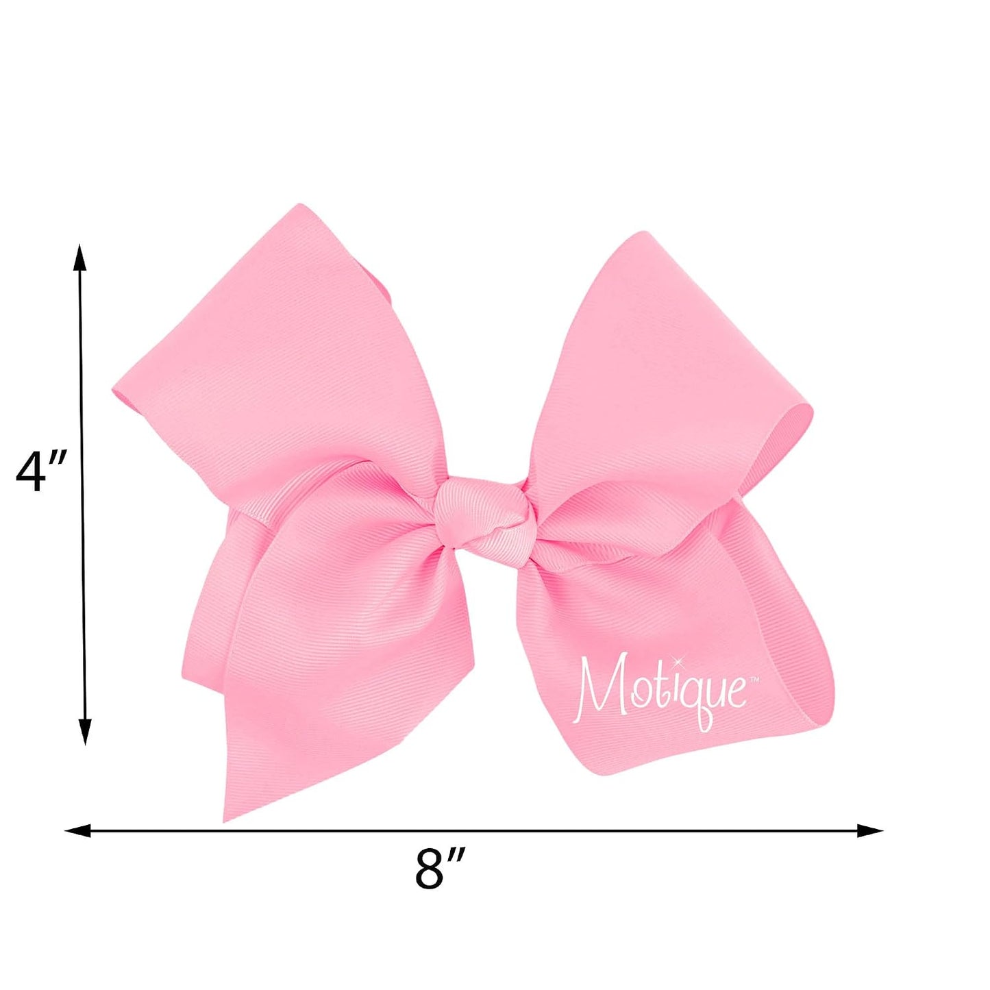 8 Inch Grosgrain Bow for Women and Girls (Light Pink)