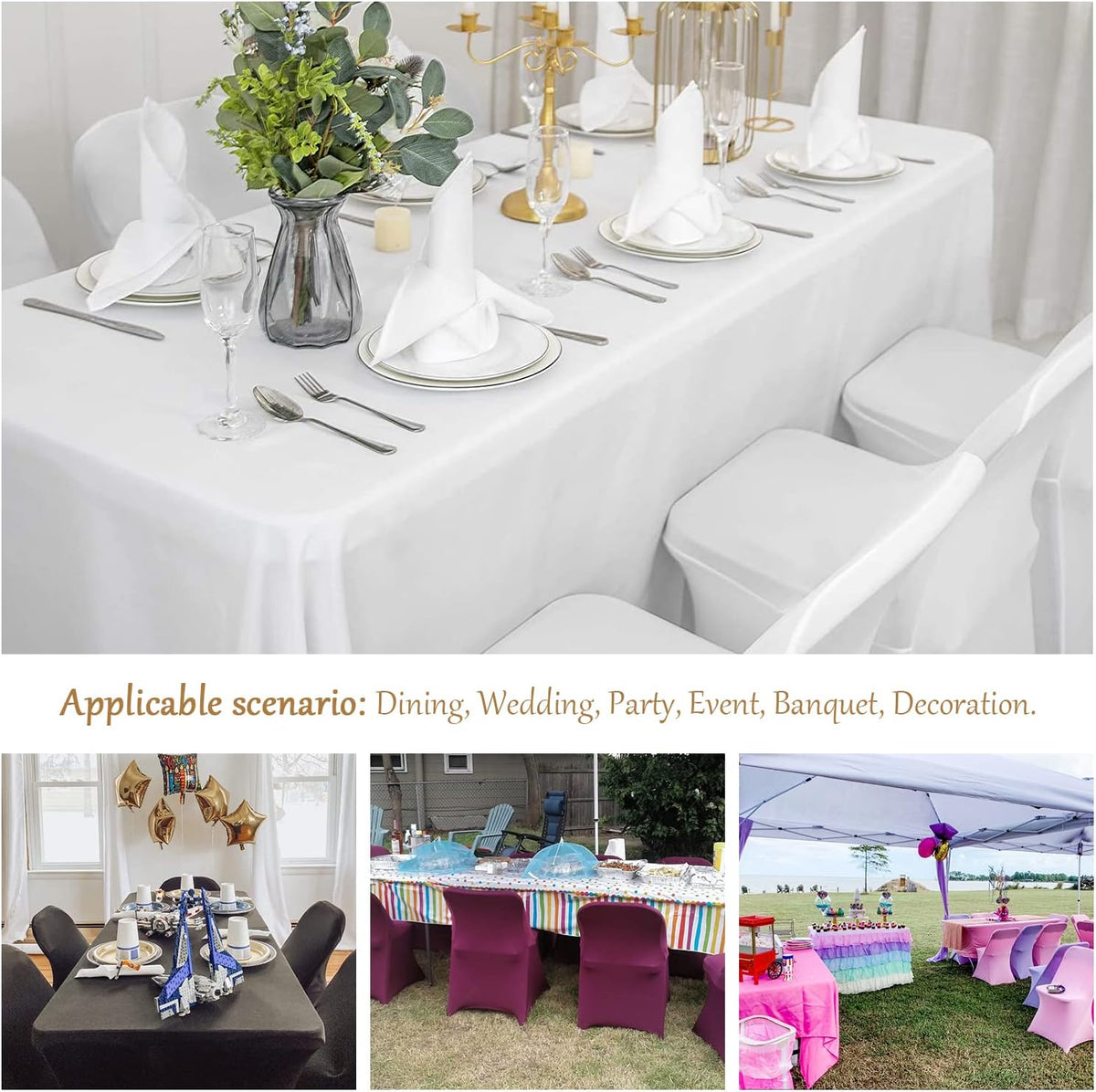 Folding Chair Covers - 20 PCS Light Pink Spandex Slipcovers for Banquet & Wedding Events