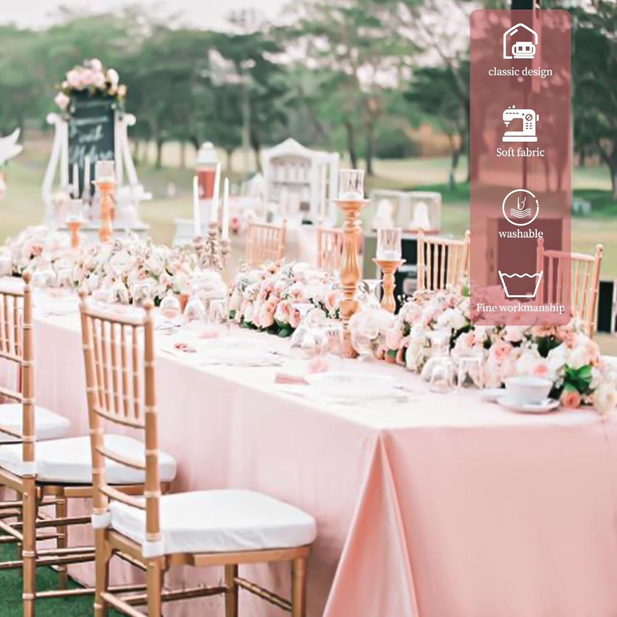 10 Packs Pink Polyester Tablecloth 60 x 102 inch Rectangle Table Cloth for 6 Foot Tables Wrinkle Resistant Washable Fabric Table Cover Polyester Pink Table Cloth for Party,Wedding, Banquet