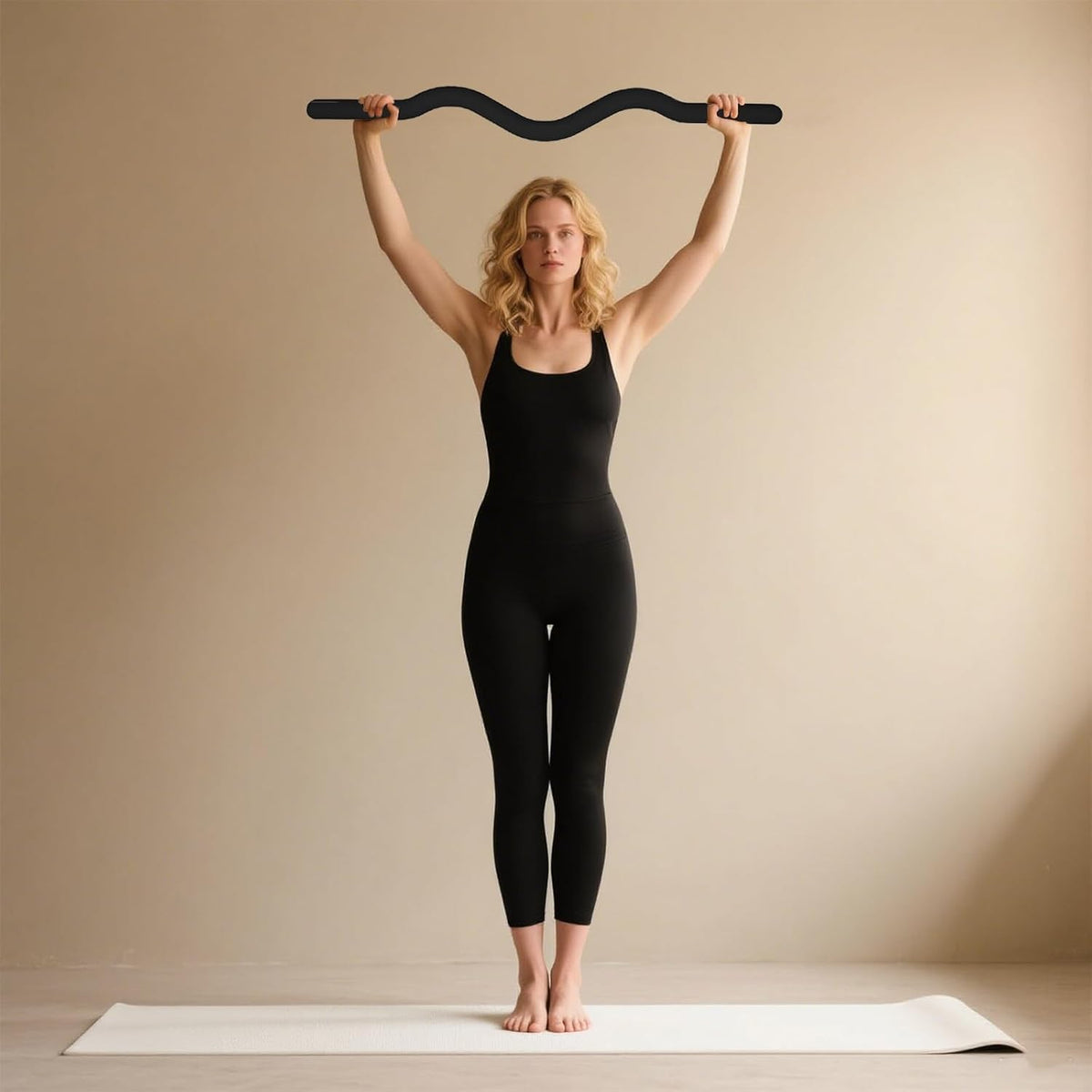 Weighted Workout EZ Curl Bar, Strength Training Bars, Soft Silicone Surface with Solid Steel Exercise Bar Barbell for Yoga, Pilates,Body Toning,and Strength Training