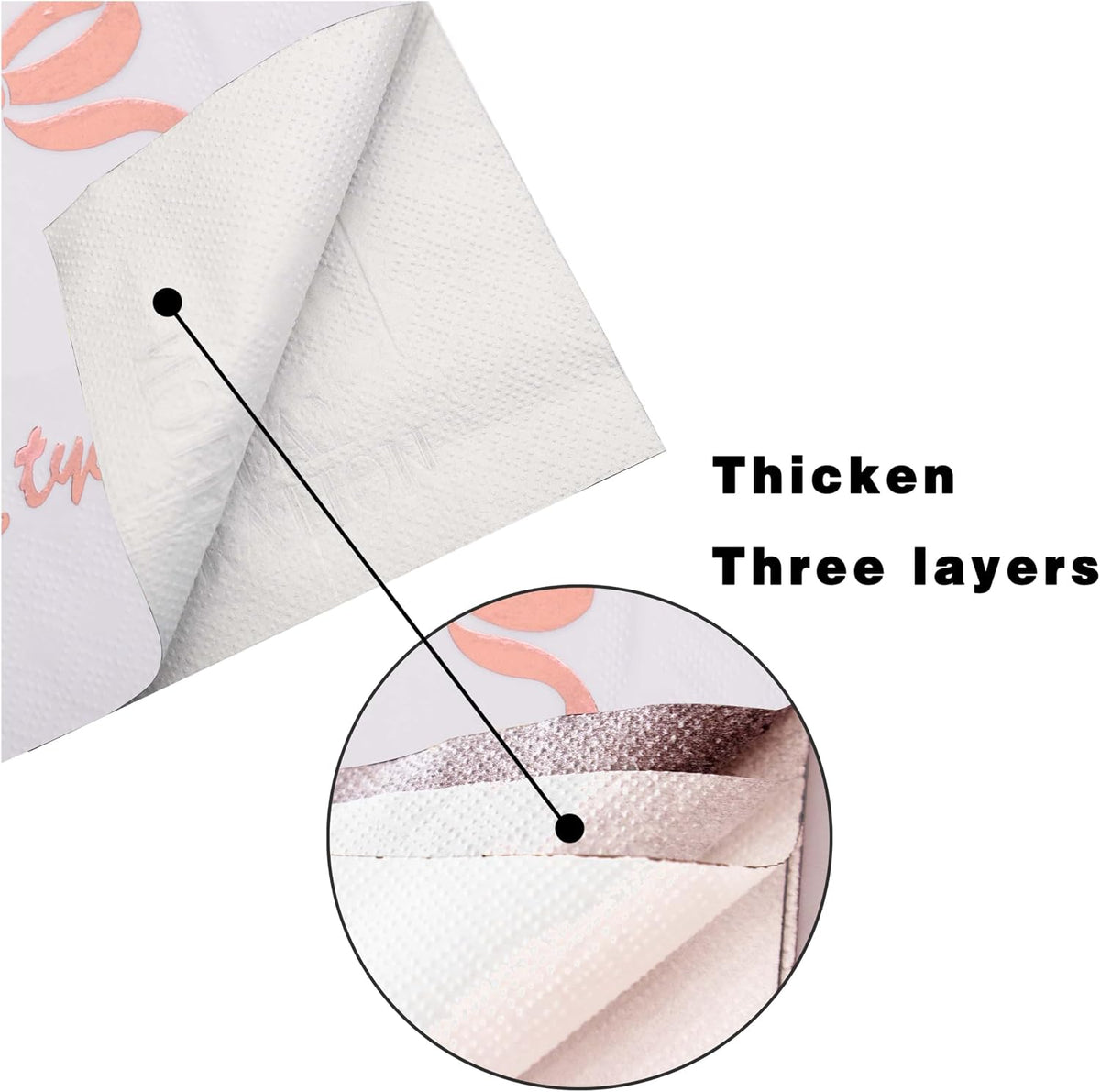 50pcs 3 Layers She's Tying The Knot Bridal Shower Party Supplies,5 x 5 In Paper Napkins, Pink Bow Bachelorette Themed Party Decorations (pink bow)