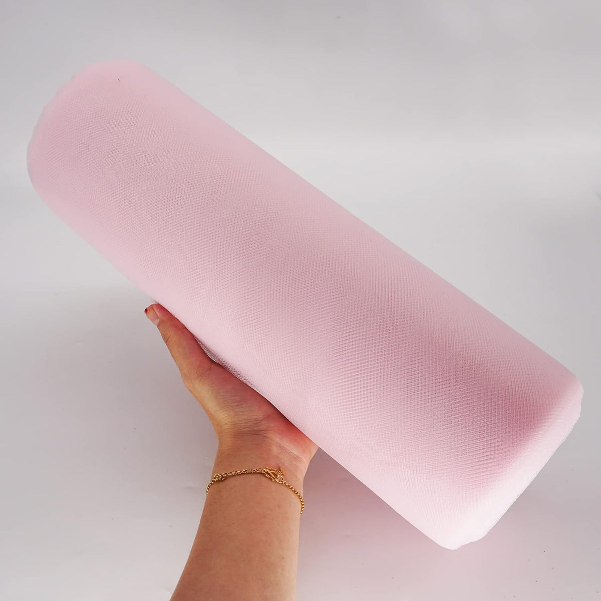 Light Pink Tulle Fabric Roll 54 Inch 40 Yards, Large Tulle Spool Bolt