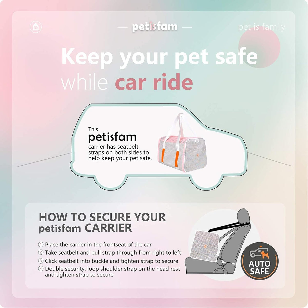 Soft Cute Travel Pet Carrier Bag for Medium Cats, Kitty and Puppy, Fantasy Pink, M