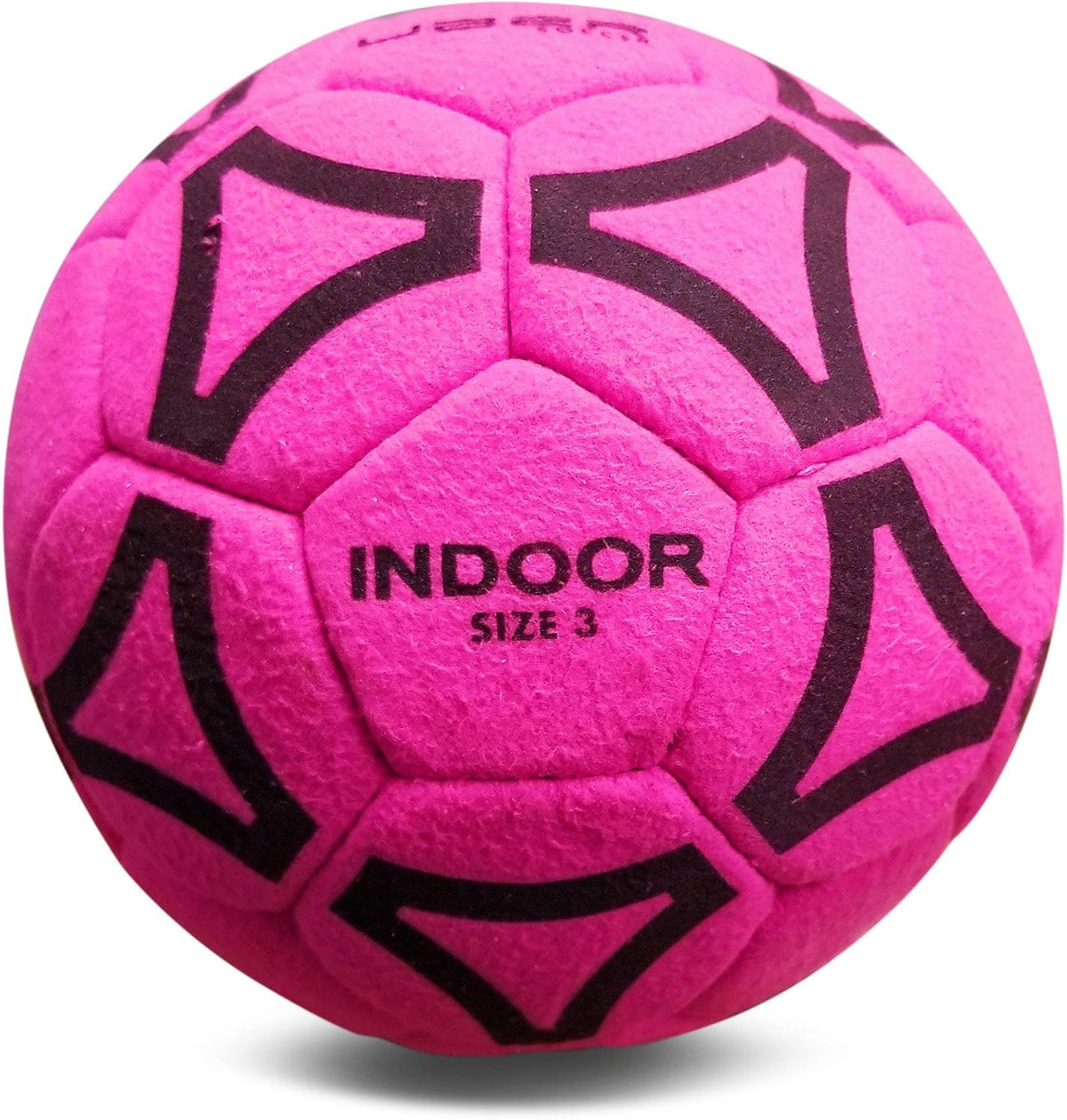 Rugged Soccer Indoor Felt Soccer Ball, Neon Pink, Size 5