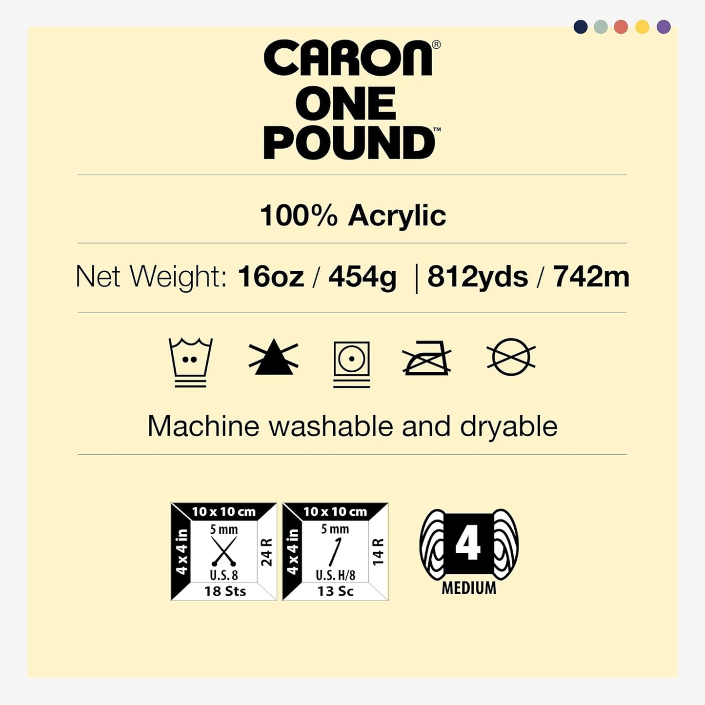 Caron One Pound Soft Pink Yarn - 2 Pack of 454g/16oz - Acrylic - 4 Medium (Worsted) - 812 Yards - Knitting/Crochet