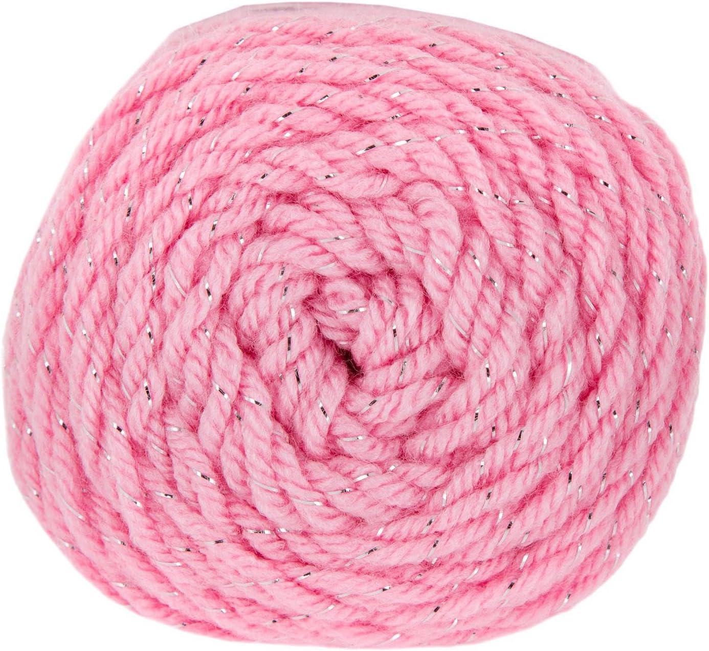 Hobby Lobby Metallic I Love This Yarn - 4 Medium 97% Acrylic & 3% Metallic Polyester Yarn for Crocheting & Knitting Blankets, Hats & Accessories, Set of 2, 750 Pink Toes