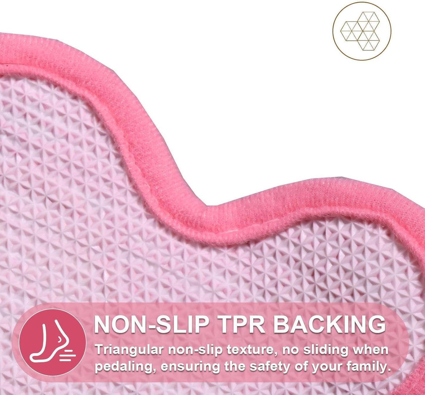 ORTIGIA Cute Pink Bow Scalloped Bath Mat, Fun Plush Microfiber Scallop Bathroom Rugs Non Slip Washable Quick Dry Absorbent, Bath Rug Carpet for Shower Stall Vanities Kitchen Floor Entrance, 20x32