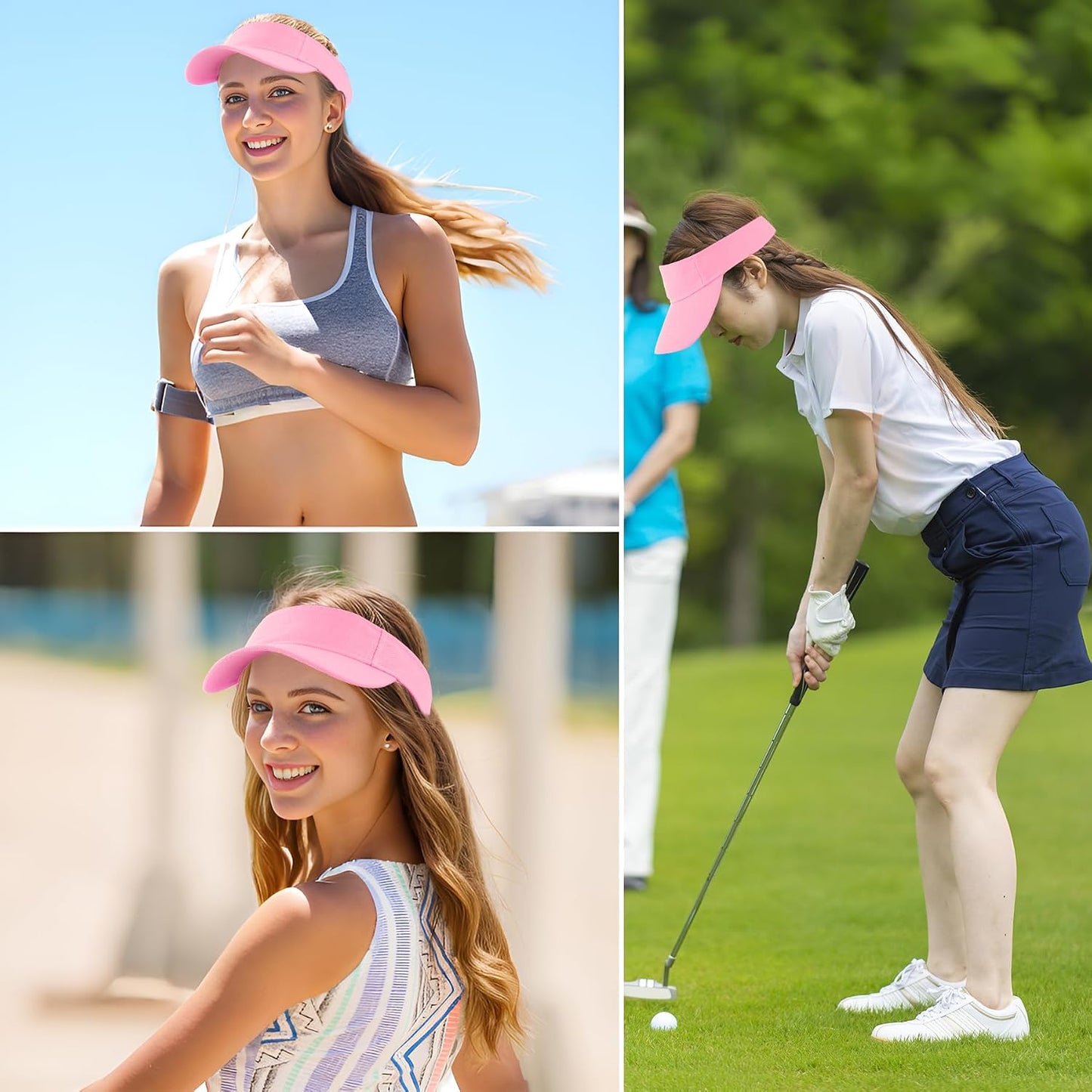Marrywindix 1 Piece of Sport Wear Athletic Visor Sun Sports Visor Hat Visor Adjustable Cap for Women and Men (One Size)