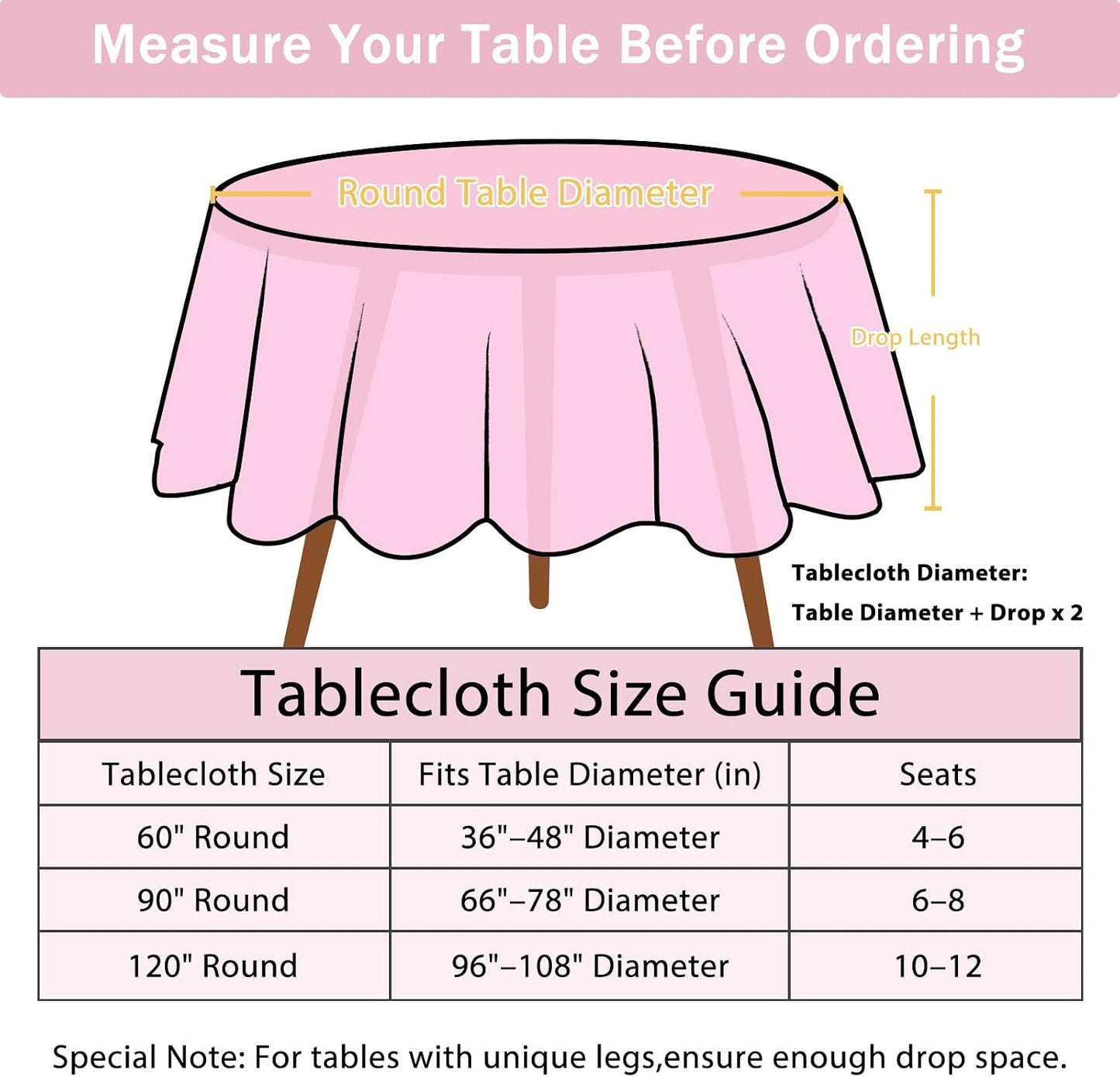 QueenDream Pink 3D Floral Table Cloth for Parties 90 Inch Round Tablecloth Satin Overlay Rosette Tablecloth for Wedding Birthday Tea Party Baby Shower Picnic Table Decorations