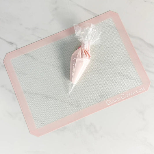 CookieCutter.com 16.5"x11.5" Pink Silicone Baking Mat - Reusable Nonstick Baking Sheet - Sandy Pink (2 Pack)