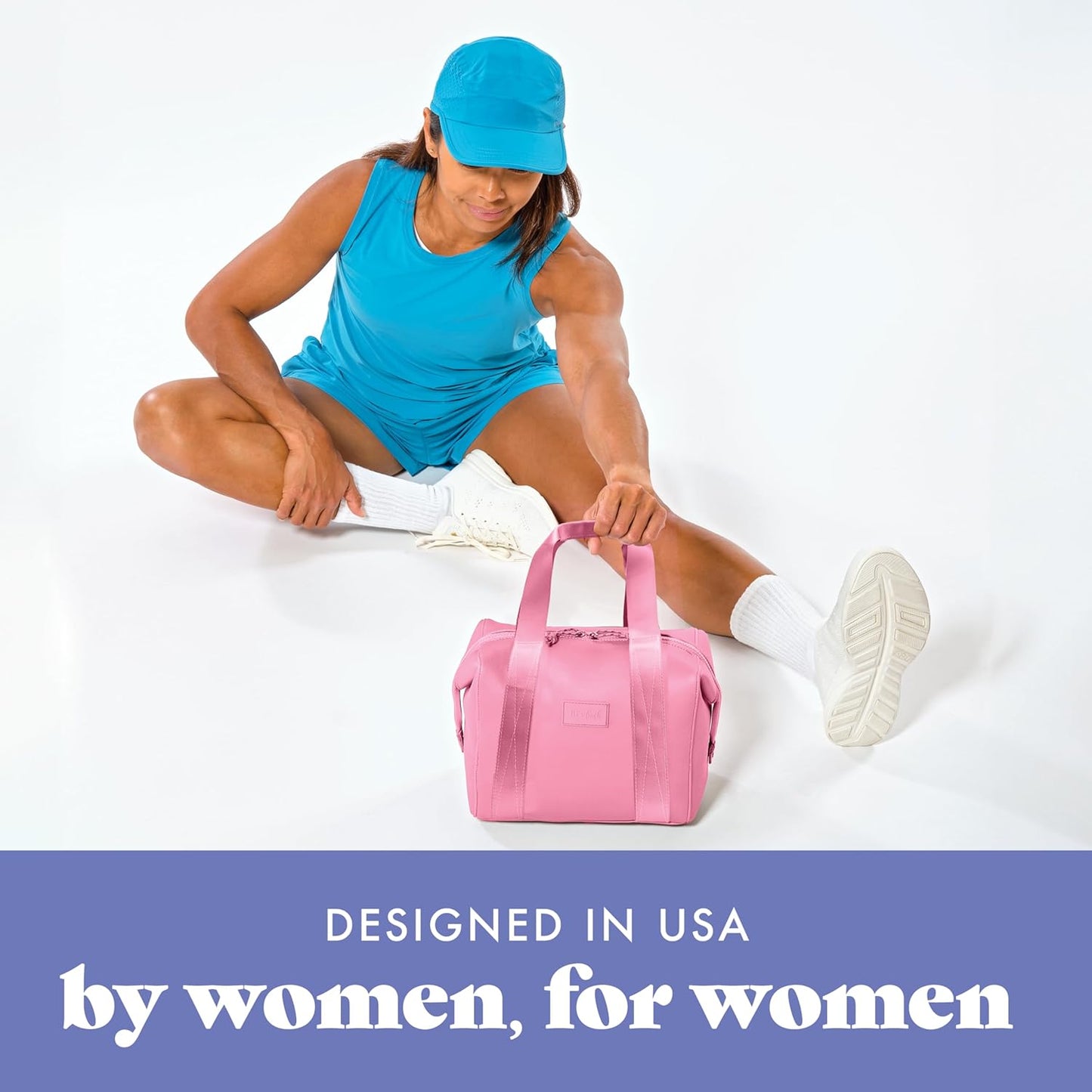 Fit & Fresh Remi Lunch Bag for Women Work – Neoprene Lunch Tote with Containers & Ice Pack, Reusable Meal Prep Lunch Box, Large Capacity, Machine Washable, Pink