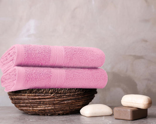 Avalon Towels Bath Towels for Bathroom 100% Cotton Pink Bathroom Towels Pack of 12 (24x48 inches) - Quick Drying Bath Towels Set Small, Light Weight & Absorbent Perfect Gym & Pool Towel Set